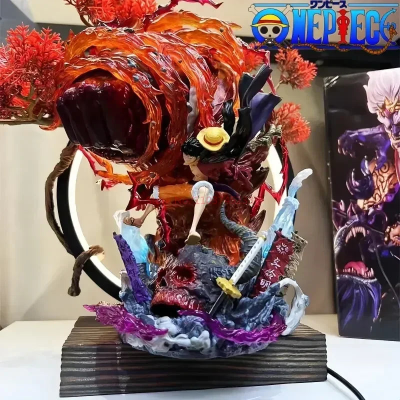 Hot One Piece Gk Anime Figure Luffy With Led  Toys Gear