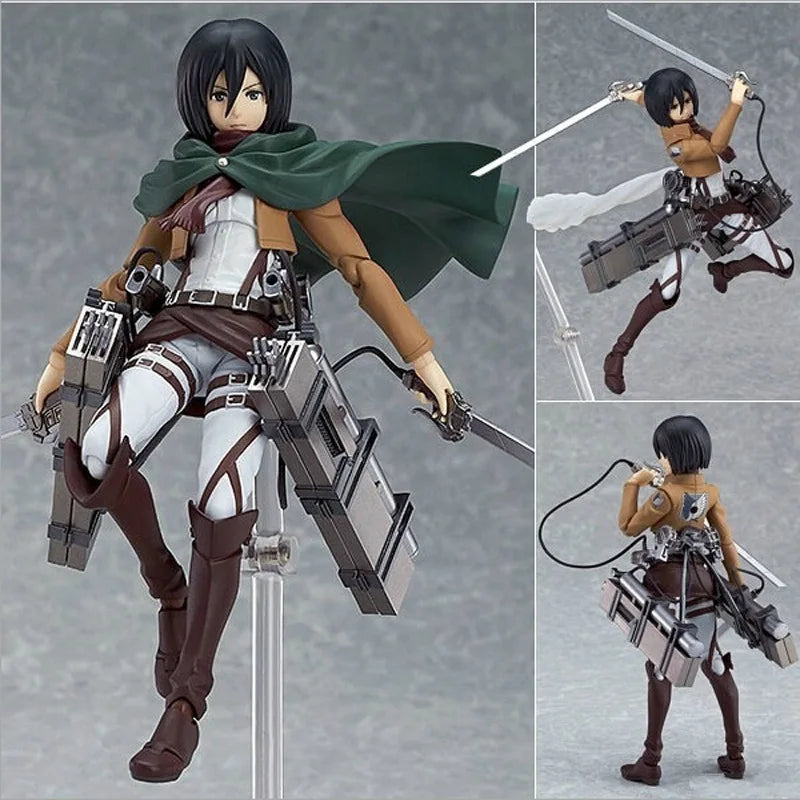 28cm Attack on Titans Levi Ackerman Action  Eren Jaege Mikasa Ackerman The Armored Titan