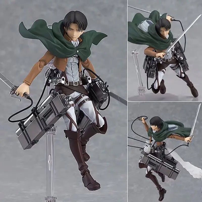28cm Attack on Titans Levi Ackerman Action  Eren Jaege Mikasa Ackerman The Armored Titan