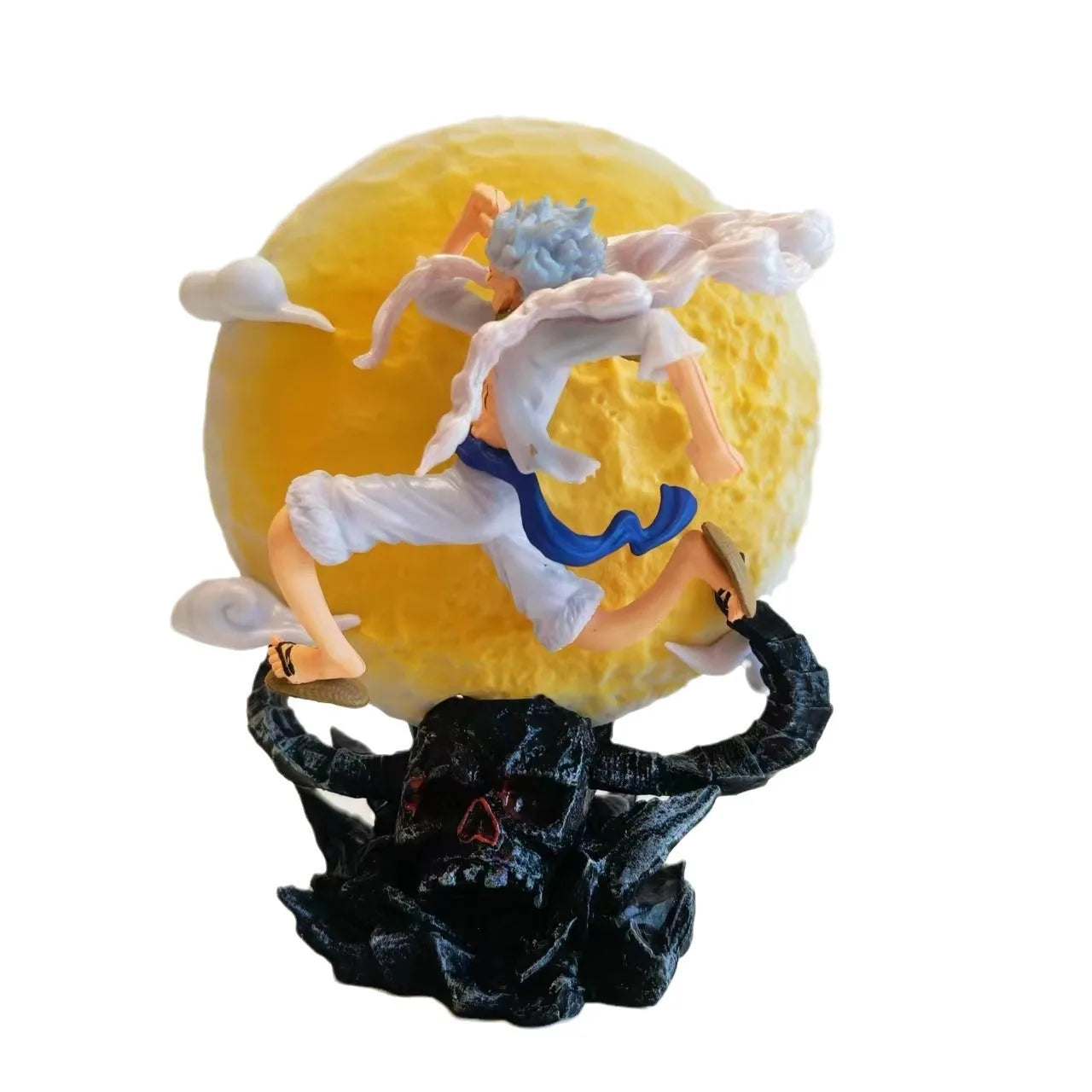 14cm One Piece  Moon Fairy Nika Monkey D Luffy Gear 5 With Moon Light