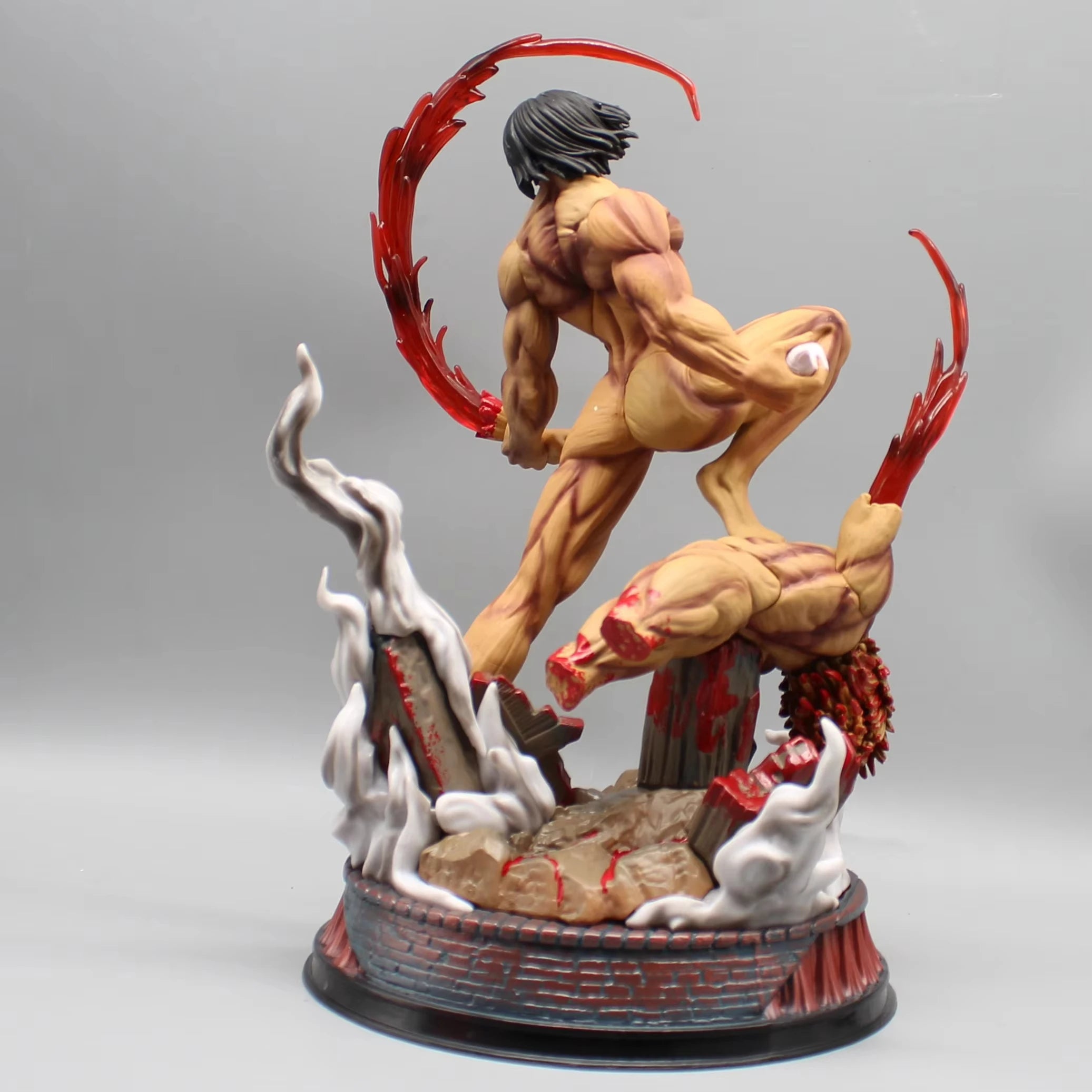 Attack on Titan Anime Figure the Armored Figures 29Cm Titan Eren Jager Action Figurine Model Pvc GK Statue Ornament Toys Gifts