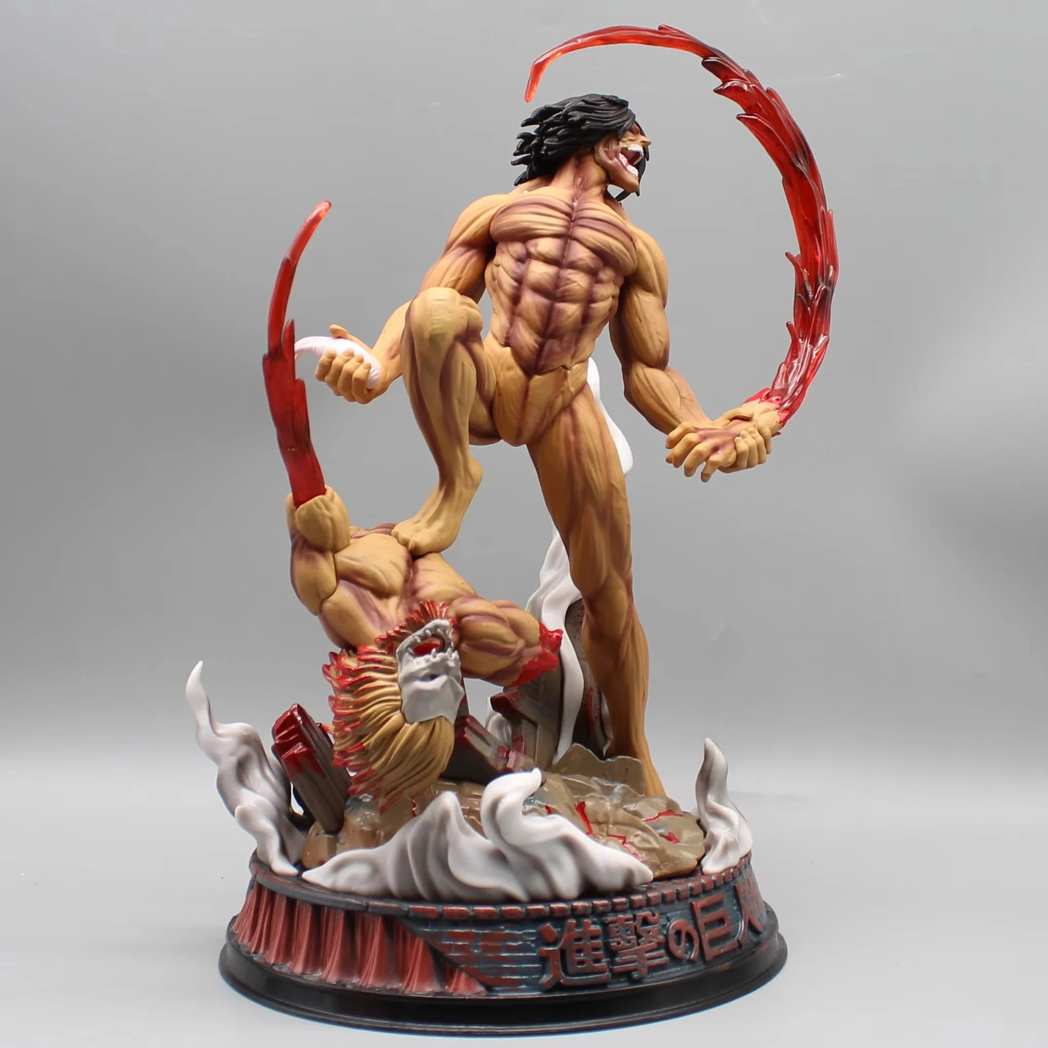 Attack on Titan Anime Figure the Armored Figures 29Cm Titan Eren Jager Action Figurine Model Pvc GK Statue Ornament Toys Gifts