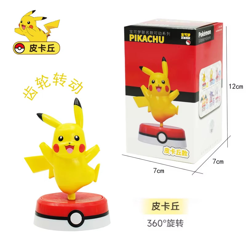 Pokemon Model Kit Anime Characters Figures Gengar Pikachu Charizard Slowpoke Mewtwo Series Car Interior Hand Position Toys Gifts