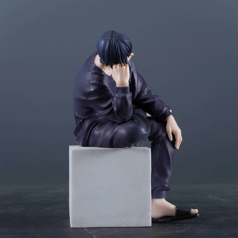 Anime JJK figure Gojo Satoru Fushiguro Toji model sitting pose action figure Computer desk decora car accessorie collection gift