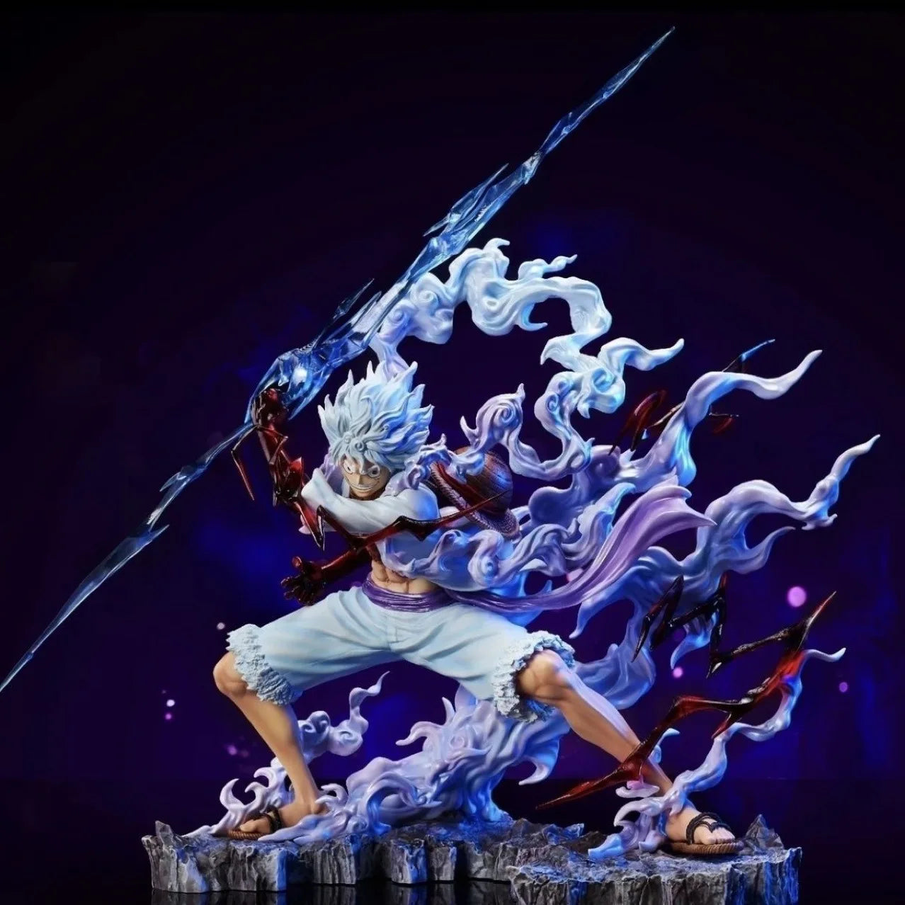 25Cm One Piece Raiden Five Gear Nica Lightning Luffy Action Figure Model Statue Doll Toys Collection Decoration Model Toys Gift