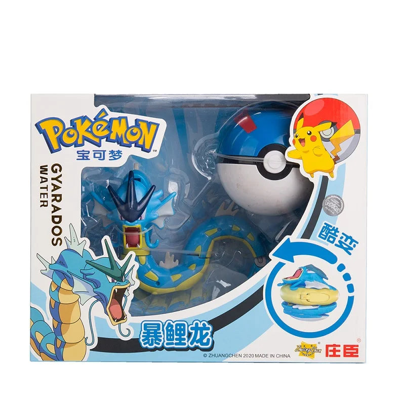 Genuine Pokemon Anime Figure Pikachu Gengar Charizard Gyarados Mew Dragonite Doll Model Children'S Transformation Toy Gift Set