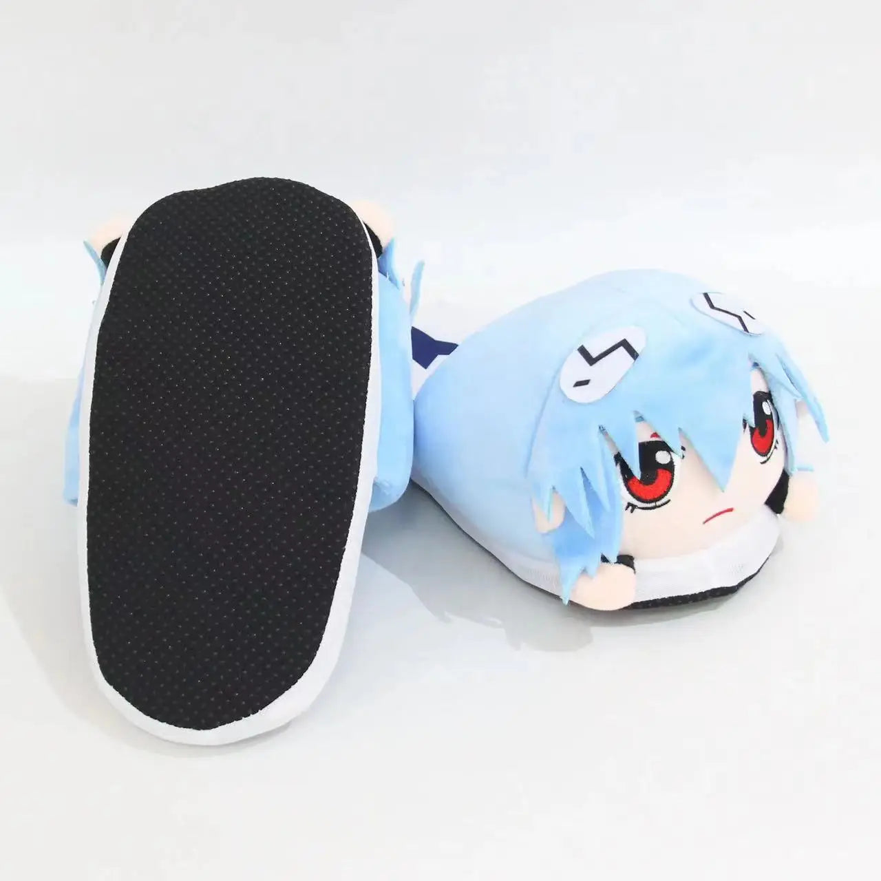 EVANGELION Rei Ayanami Anime Figure Plush Slippers Animation Winter Cotton Slipper Thick Non-Slip Slippers Couples Cotton Shoes