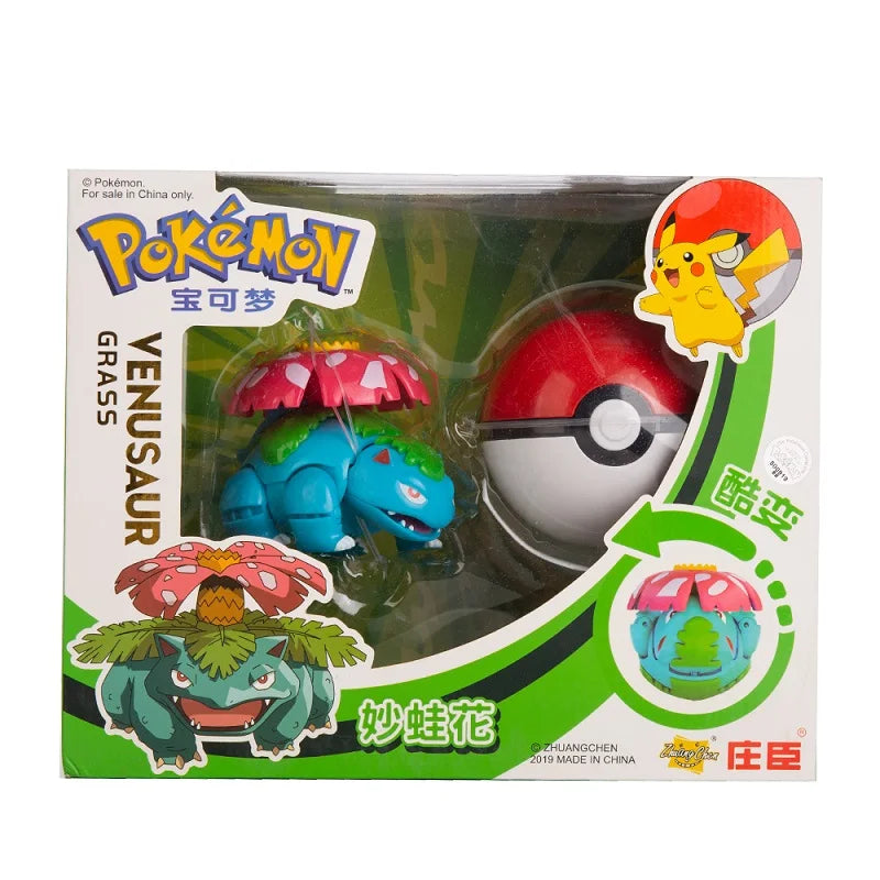 Genuine Pokemon Anime Figure Pikachu Gengar Charizard Gyarados Mew Dragonite Doll Model Children'S Transformation Toy Gift Set