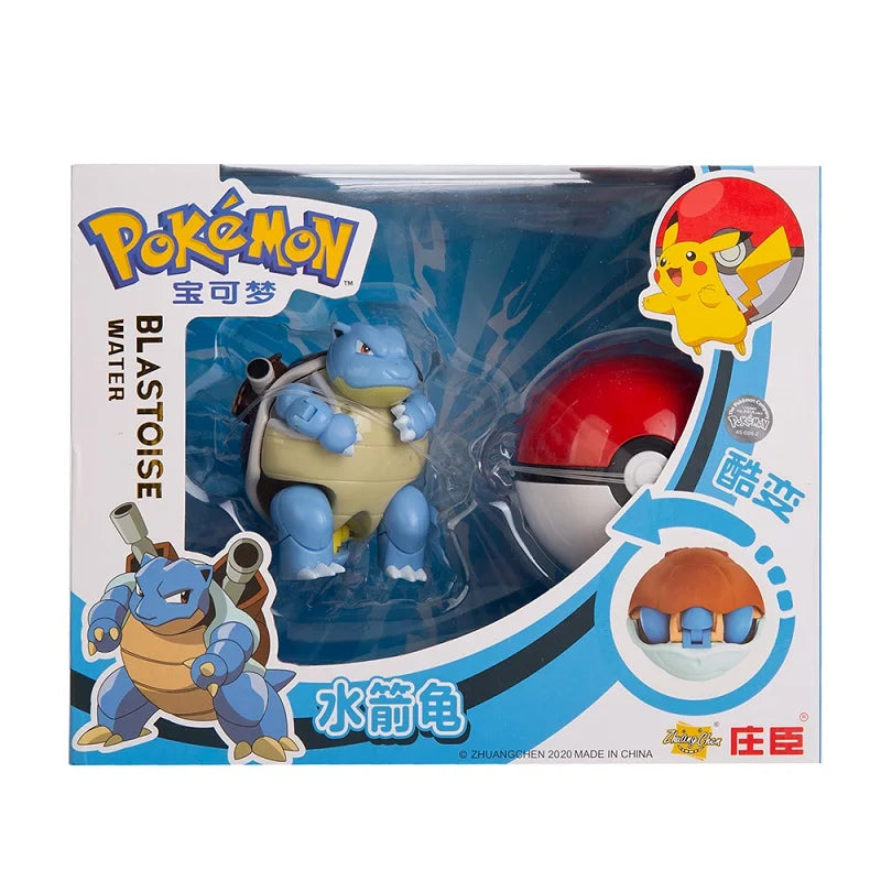 Genuine Pokemon Anime Figure Pikachu Gengar Charizard Gyarados Mew Dragonite Doll Model Children'S Transformation Toy Gift Set
