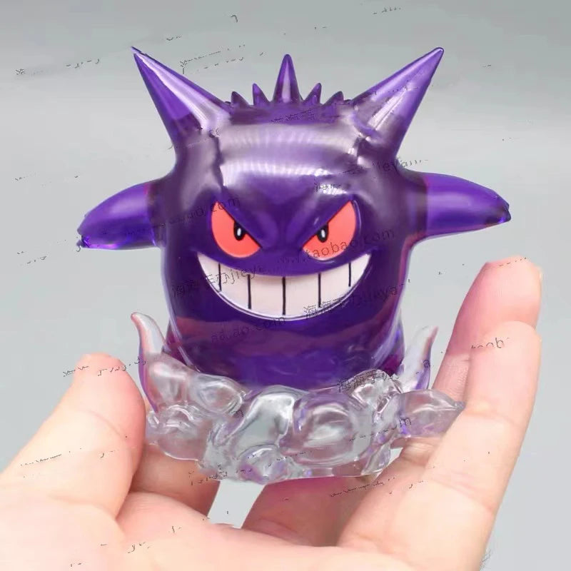 New 8Cm Pokemon Figure Snorlax Gengar Transparent Action Figure Statue Anime Model Doll Decoraion Collectible Toys Gift Pvc