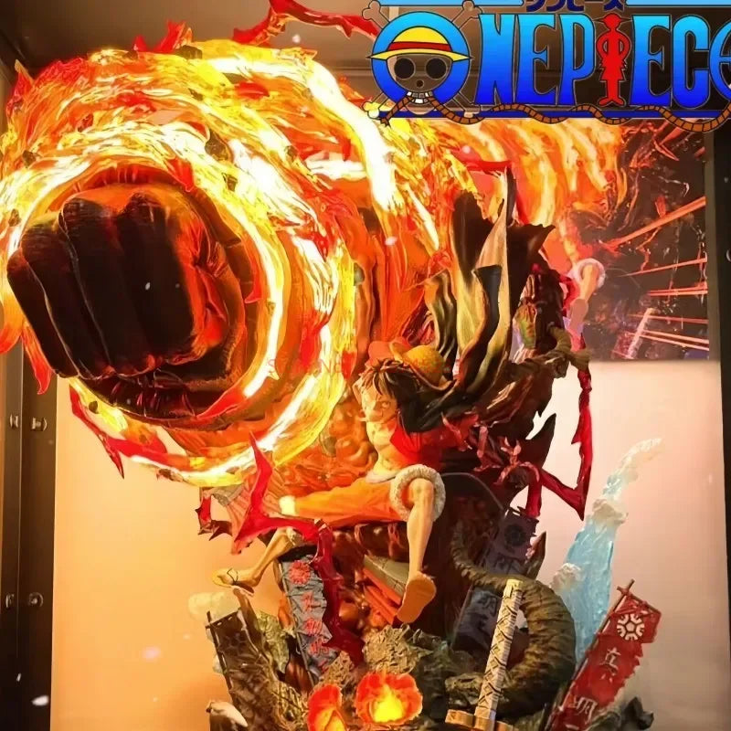Hot One Piece Gk Anime Figure Luffy With Led  Toys Gear