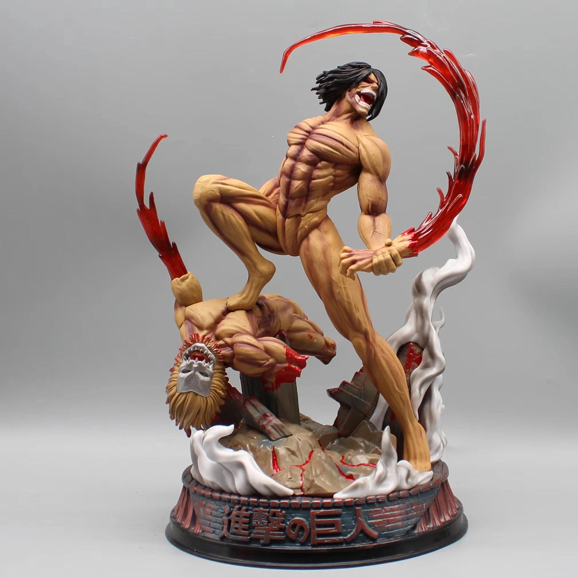 Attack on Titan Anime Figure the Armored Figures 29Cm Titan Eren Jager Action Figurine Model Pvc GK Statue Ornament Toys Gifts