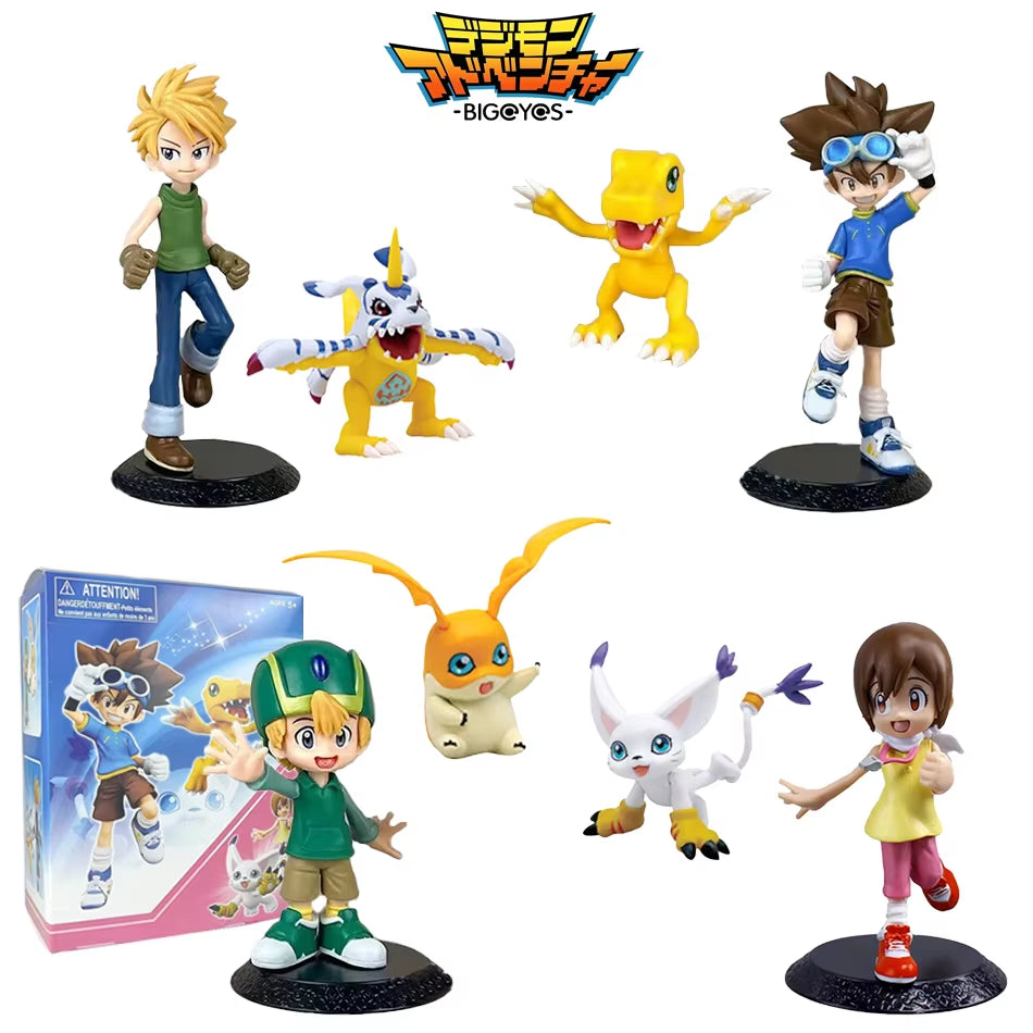 Figura De Aventura De Anime Digimon Yagami Taichishida Yamato Yagami Hikari Takaishi Takeruaction Modelo Decoraciones De PVC Jug