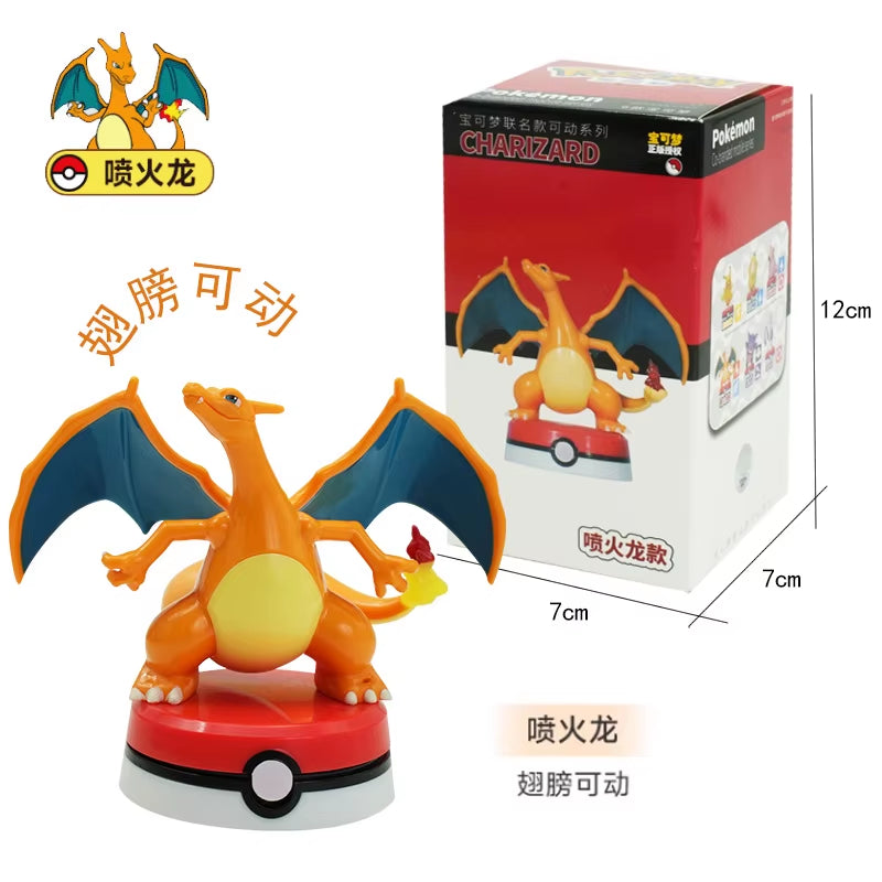 Pokemon Model Kit Anime Characters Figures Gengar Pikachu Charizard Slowpoke Mewtwo Series Car Interior Hand Position Toys Gifts